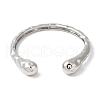 Rack Plating Brass Textured Open Cuff Bangles BJEW-S150-03P-3