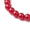 Natural Lava Rock & Handmade Lampwork Beads Bracelets BJEW-JB11613-4