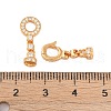 925 Sterling Silver Micro Pave Clear Cubic Zirconia Fold Over Clasps STER-U004-03G-3