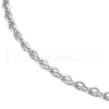 Adjustable 304 Stainless Steel Cable Chain Lariat Necklaces NJEW-JN05186-5