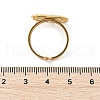 Square 304 Stainless Steel White Shell Cuff Rings for Women RJEW-G346-03G-02-5