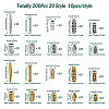 Craftdady 200Pcs 20 Style Tibetan Style Alloy Beads FIND-CD0001-33-4