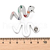 304 Stainless Steel Enamel Stud Earrings EJEW-Z116-02P-3