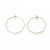 Brass Hoop Earring Findings X-KK-T038-428G-1