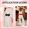CRASPIRE 2Pcs 2 Colors Cloth Bowknot Sash Tie Elastic Chain Belt AJEW-CP0008-11-5