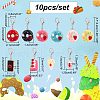 Resin Doughnut & Cake Pendant Decorations HJEW-PH01550-2