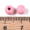 Spray Painted Round Natural Schima Wood Beads WOOD-A018-6mm-06-3