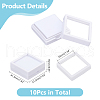 Acrylic Square Loose Diamond Box with Visible Window CON-WH0088-76B-01-2