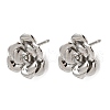 Brass Stud Earrings EJEW-S277-08P-A-4