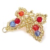 Seed Beads Beaded Charms PALLOY-MZ00345-5