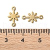 304 Stainless Steel Flower Connector Charms STAS-S172-04G-3