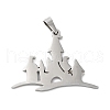 Non-Tarnish 304 Stainless Steel Pendants STAS-R122-13P-3