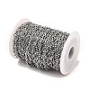 Non-Tarnish 304 Stainless Steel Oval Link Chains CHS-P018-22P-3
