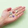 10Pcs 5 Colors Alloy Enamel Pendants ENAM-YW0003-62-4