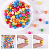 Gorgecraft 200Pcs Spray Painted Natural Wood Beads WOOD-GF0002-20-6