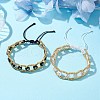 2Pcs 2 Colors Glass Seed Braided Bead Bracelets BJEW-JB10360-2