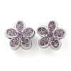 Rack Plating Alloy Rhinestone European Beads FIND-B034-17P-02-1