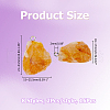 16Pcs Raw Rough Natural Fluorite & Green Aventurine & Green Fluorite & Rose Quartz & Amethyst & Ferruginous Quartz & Citrine & Quartz Crystal Pendants G-HS0001-08-2