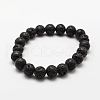 Natural Lava Rock Round Beads Stretch Bracelets BJEW-G550-07-4mm-8