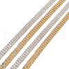 Craftdady 2 Colors Electroplate Brass Rhinestone Strass Chains CHC-CD0001-05-1