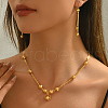 Brass Round Earrings & Necklaces Sets for Women LD4798-3