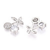 Brass Micro Pave Cubic Zirconia Pendants KK-T074-71P-01-2