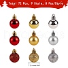 3 Boxes 3 Style Christmas Ball Plastic Ornaments AJEW-SZ0001-86-2