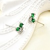 Brass Micro Pave Cubic Zirconia Stud Earrings EJEW-M103-09P-3