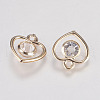 Glass Rhinestone Charms X-IFIN-F144-18G-2
