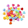 Acrylic Heart Buttons X-BUTT-E071-A-M-1