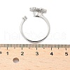 Clover Rotatable Open Ring for Women RJEW-M139-12P-4
