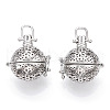 Brass Cage Pendants X-KK-S337-052-1