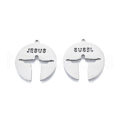 Non-Tarnish 201 Stainless Steel Pendant STAS-B027-18P-1