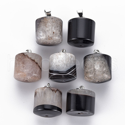 Natural Agate Pendants G-S359-286-1