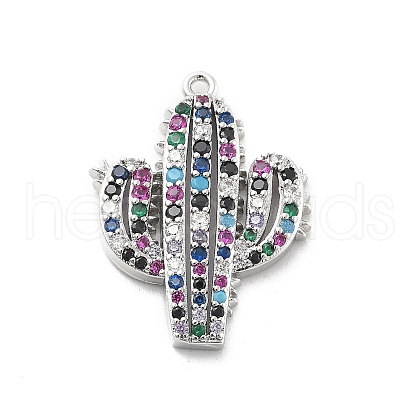Brass Micro Pave Colorful Cubic Zirconia Pendants KK-L228-46P-1