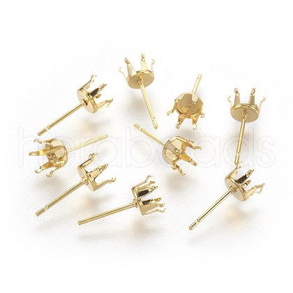 304 Stainless Steel Stud Earring Findings STAS-P221-20E-G-1