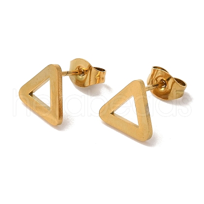 PVD Vacuum Plating 304 Stainless Steel Stud Earrings EJEW-Z040-37G-1