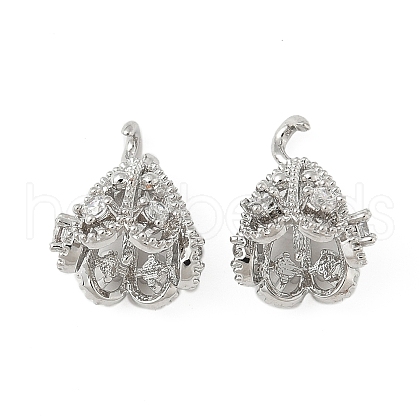 Brass Micro Pave Cubic Zirconia Peg Bails KK-V015-31P-1