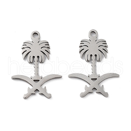 Non-Tarnish 201 Stainless Steel Connector Charms STAS-A090-20P-1