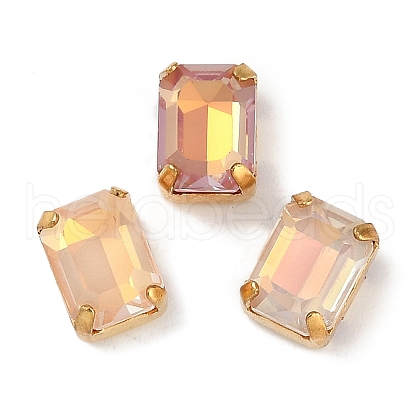 Brass Glass Rhinestone Sew on Rhinestones RGLA-B004-10A-G-1