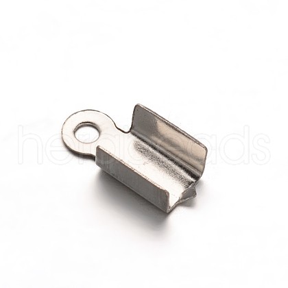 Tarnish Resistant 304 Stainless Steel Folding Crimp Ends X-STAS-E103-09B-1