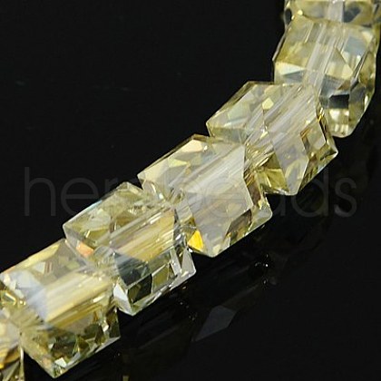 Electorplated Glass Beads EGLA-E006-2S-1