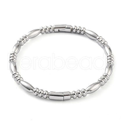 201 Stainless Steel Hinged Bangle STAS-Z057-01C-1