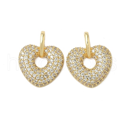 Brass Micro Pave Cubic Zirconia Pendants KK-K293-47C-G-1