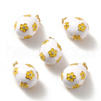 Rack Plating Brass Micro Pave Cubic Zirconia Pendants KK-M230-16G-A-1
