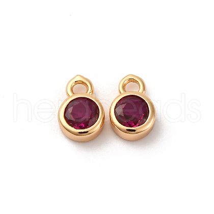 Brass Micro Pave Cubic Zirconia Pendants KK-Z112-12G-1