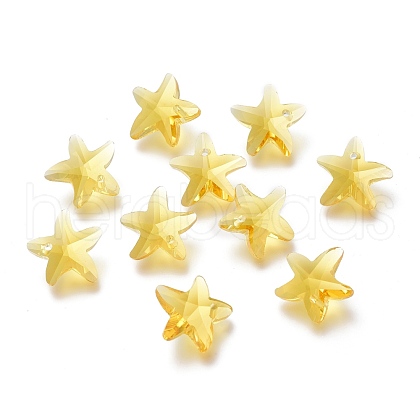 Faceted Glass Charms GLAA-H101-A-08-1
