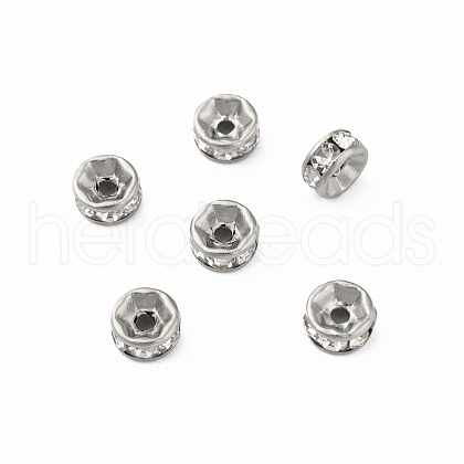 316 Surgical Stainless Steel Rhinestone Spacer Beads STAS-L285-001P-02-1