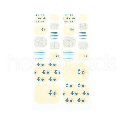 Full-Cover Glitter Powder Toenail Wraps Stickers MRMJ-R112-ZXJ-075-1