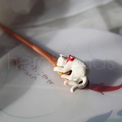 Cat Wooden Hair Sticks PW-WG5FA57-01-1